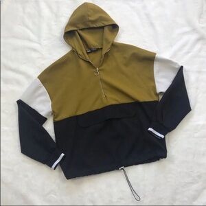 Zara color block hoodie size L